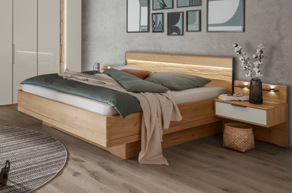 Futonbett Vancouver Bianco Holzkopfteil