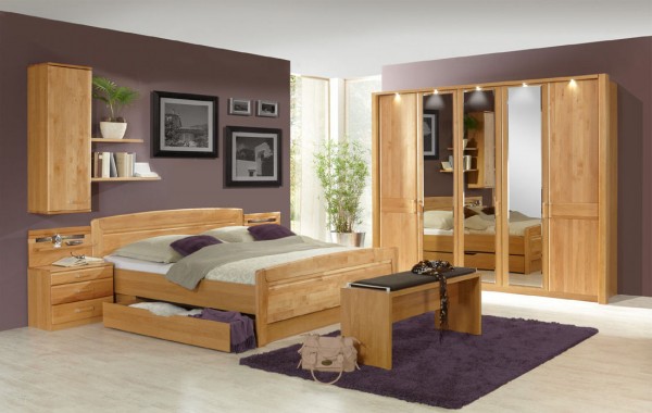 Schlafzimmer Lausanne 5-türig mit Bettschubladen, Wiemann | Massiva